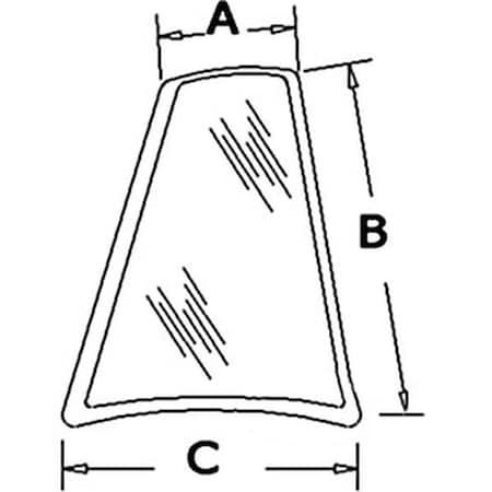 Aftermarket RH Rear Quarter Glass Fits Case IH 570 LXT 570 MXT 570L XT 570LXT D126204